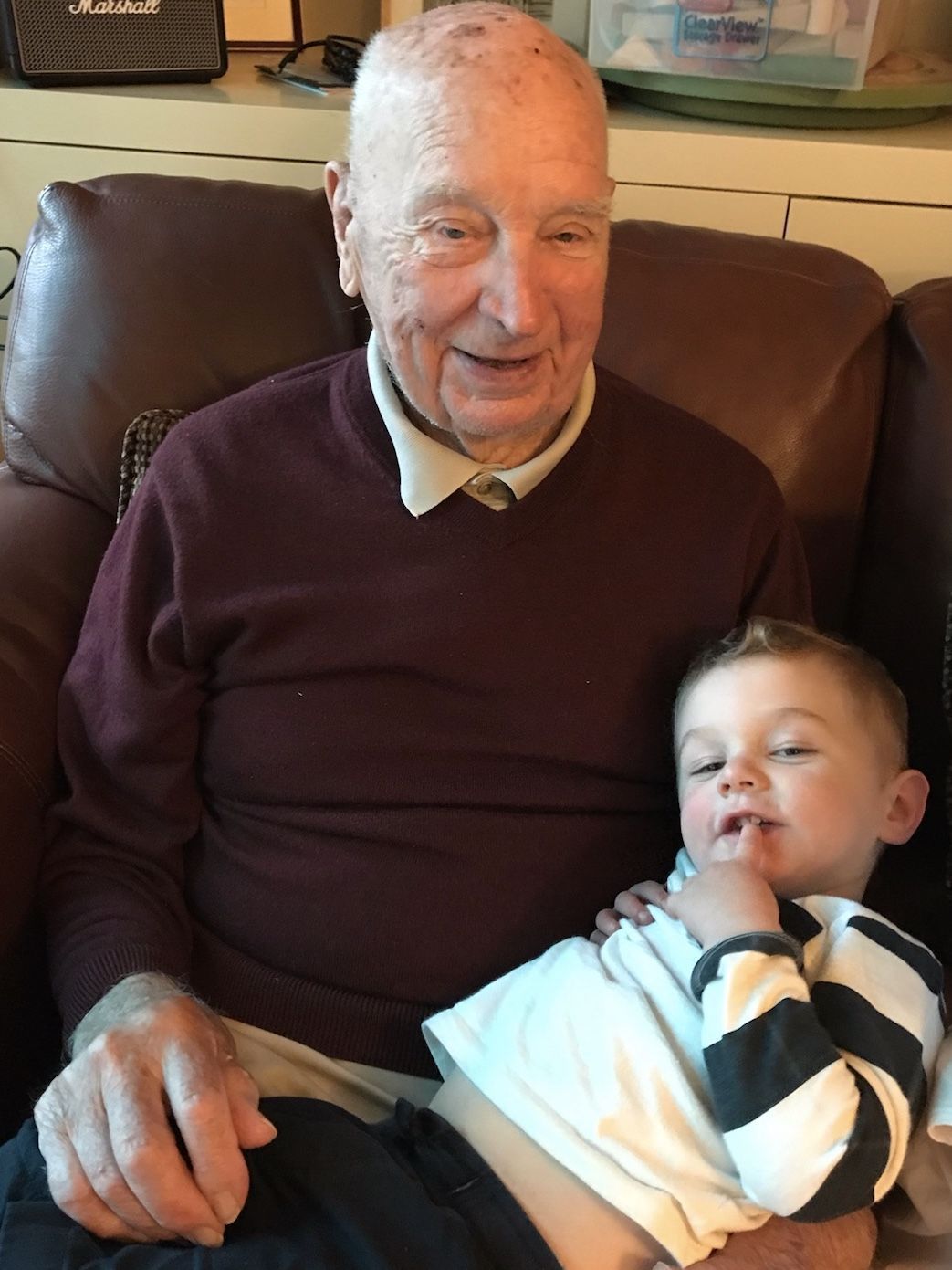 Jack Welch with great-grandson Evan